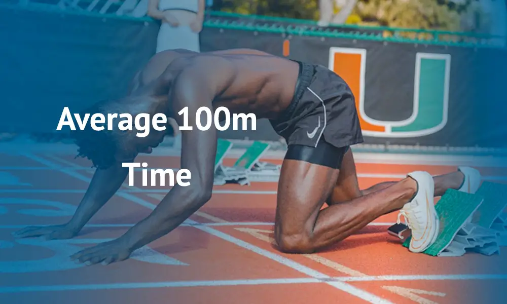 average 100m time